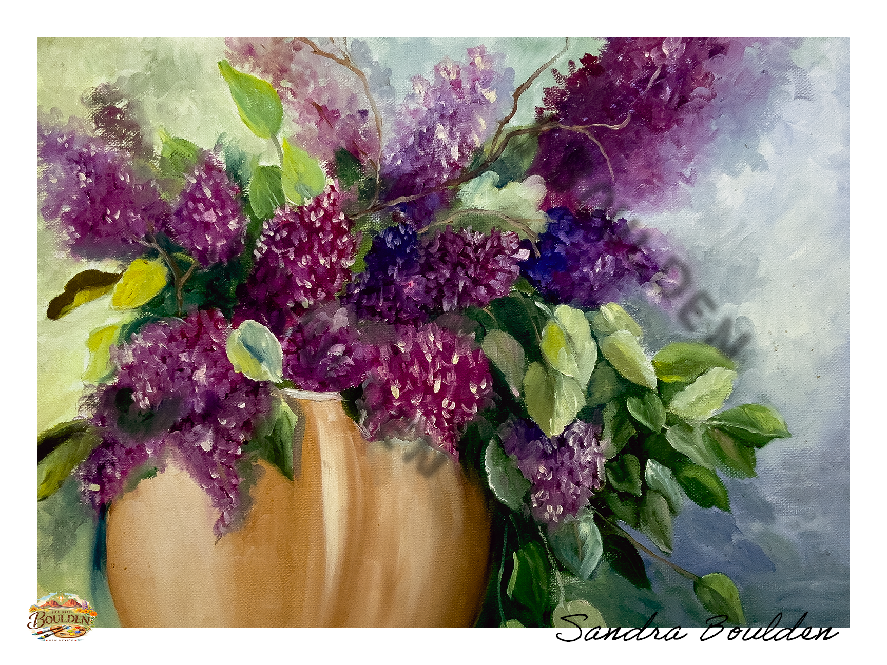 Lilac Blossoms - Purple - Print